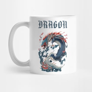 Dragon flies on fire Mug